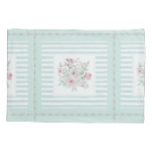 Grauminze Grüne Blush-Positionen Kissenbezug (Rückseite-Links)