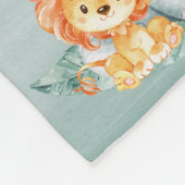 Grauminze Wasserfarbe Niedlich Safari Jungle Tiere Fleecedecke (Ecke)