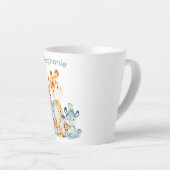 Grauminze Wasserfarbe Niedlich Safari Jungle Tiere Milchtasse (Rechte Ecke)