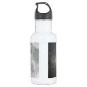 Graumond am schwarzen Himmel Trinkflasche (Rückseite)