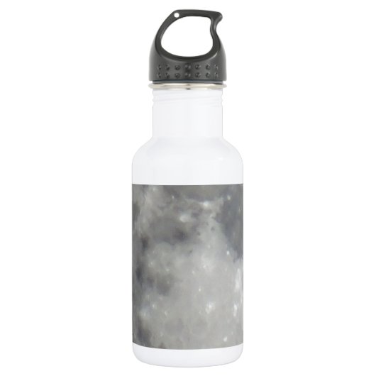 Graumond am schwarzen Himmel Trinkflasche (Vorderseite)
