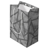 Graumosaikmuster Mittlere Geschenktüte (Vorderseite Schrägansicht)