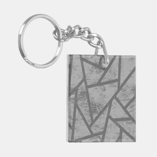 Graumosaikmuster Schlüsselanhänger (Vorderseite links)