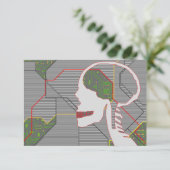 Graumöwe Einladung (Stehend Vorderseite)