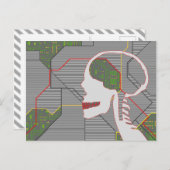 Graumöwe Postkarte (Vorne/Hinten)