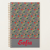 Graumuster Blumenmohn Wildblumen Planer (Vorderseite)