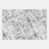 Grauopulente Marmorsäulen-Papierfolien Geschenkpapier Set (Vorderseite 2)