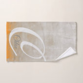 Grauorange, rustikal, Abstrakt Badhandtuch Set (Handtuch)