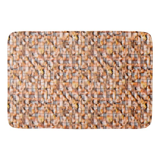 Grauorange-rustikale Keramik mit fehlerhaft, virtu Badematte (Vorderseite)