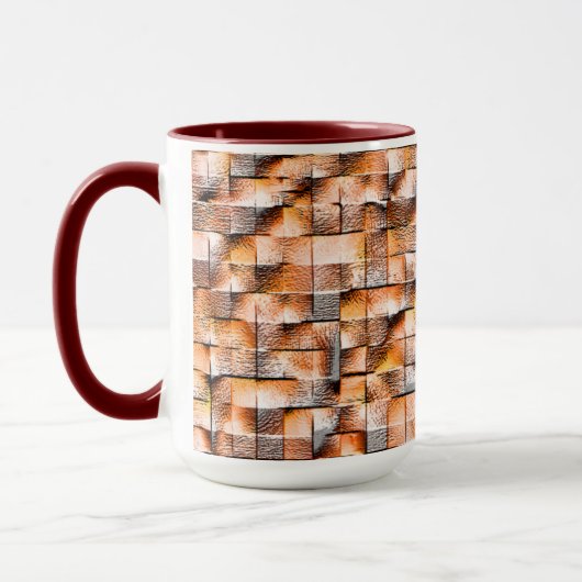 Grauorange-rustikale Keramik mit fehlerhaft, virtu Tasse (Links)