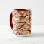 Grauorange-rustikale Keramik mit fehlerhaft, virtu Tasse (Vorderseite Links)