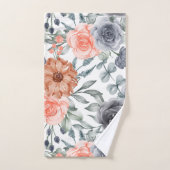 Grauorange-Trendfarben Badhandtuch Set (Handtuch)