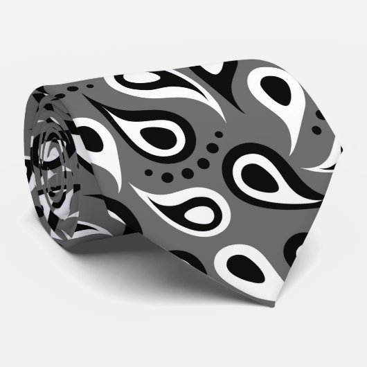 Graupaisley-Krawatte Krawatte (Gerollt)