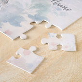 Graupapagei Pastell-Blumen Puzzle (Seite)