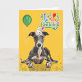 Graupapageien-Hut Gelb Geburtstag Karte (Vorderseite)
