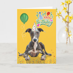 Graupapageien-Hut Gelb Geburtstag Karte
