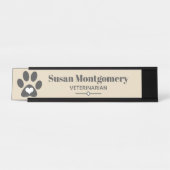 Graupappe Print & Herz Schreibtischnamensplakette (Vorderseite )