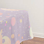 Graupastellneutrale rosa Punktmuster Tischdecke (Beispiel)