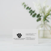 Graupaw Minimalistisch Pet Branding Mobile Groomer Visitenkarte (Stehend Vorderseite)