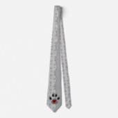 Graupaw Print Dog Lover Mit Monogramm Krawatte (Vorderseite)
