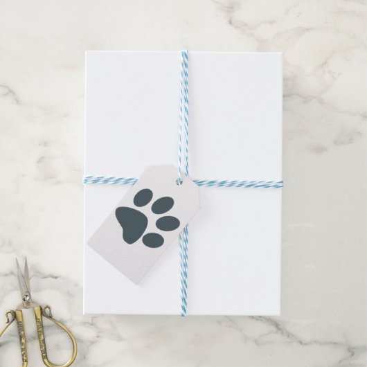 Graupaw Print Geschenkanhänger (Mit Garn)