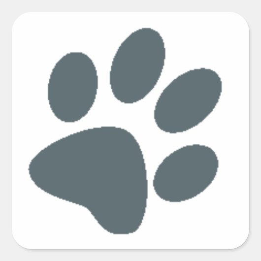 Graupaw Print Quadratischer Aufkleber (Vorderseite)