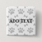 Graupaws und Knochenmuster Button (Vorderseite)