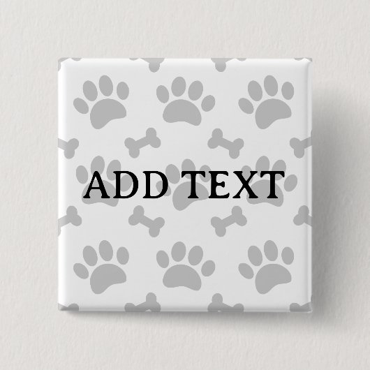 Graupaws und Knochenmuster Button (Vorderseite)