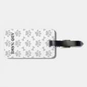 Graupaws und Knochenmuster Gepäckanhänger (Rückseite horizontal)