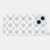 Graupaws und Knochenmuster iPhone 15 Hülle (Rückseite (Horizontal))