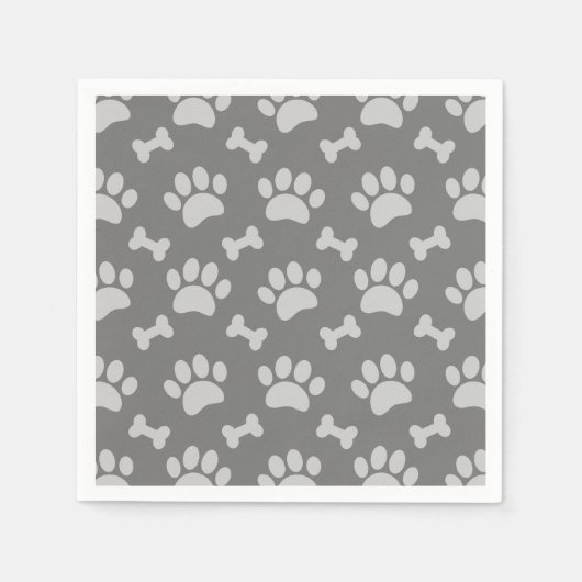 Graupaws und Knochenmuster Serviette (Vorderseite)