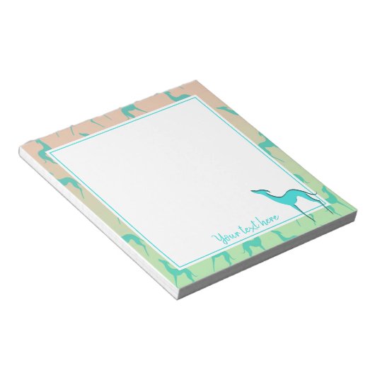 Graupeitsche Silhouette personalisiert Notizblock (angewinkelt)