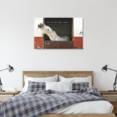Graupferd in einem Stall Leinwanddruck (Insitu (Schlafzimmer))