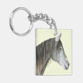 Graupferd Schlüsselanhänger (Vorderseite links)