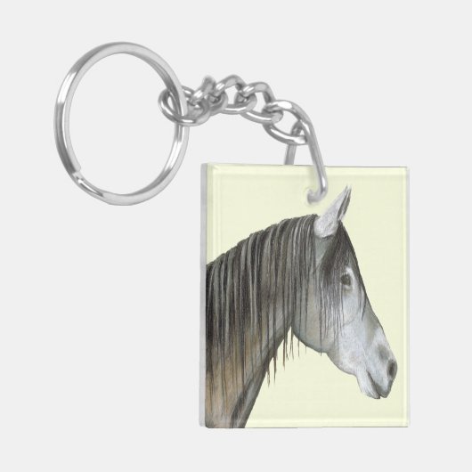 Graupferd Schlüsselanhänger (Vorderseite links)