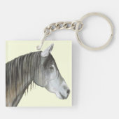 Graupferd Schlüsselanhänger (Rückseite)