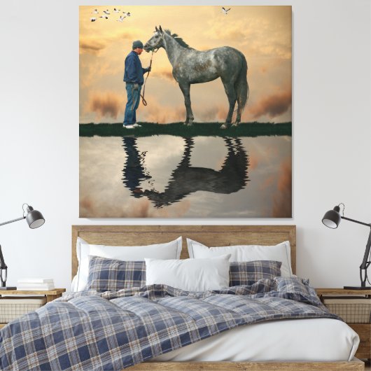 Graupferd und Gräuel OTTB gearbeitete Leinwand dru (Insitu (Schlafzimmer))