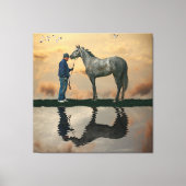 Graupferd und Gräuel OTTB gearbeitete Leinwand dru (Vorderseite)