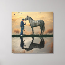 Graupferd und Gräuel OTTB gearbeitete Leinwand dru