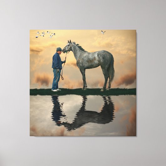 Graupferd und Gräuel OTTB gearbeitete Leinwand dru (Vorderseite)