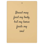 Graupferd und Graupappe OTTB Klemmbrett (Rückseite)