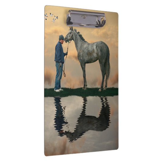 Graupferd und Graupappe OTTB Klemmbrett (Rechts)