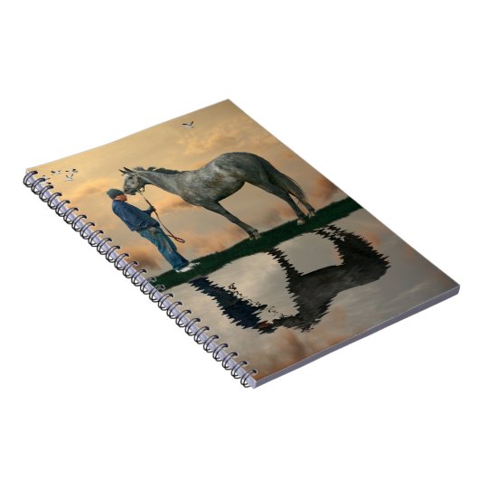Graupferd und Graupferd OTTB SpiralNotebook Notizblock (Rechte Seite)