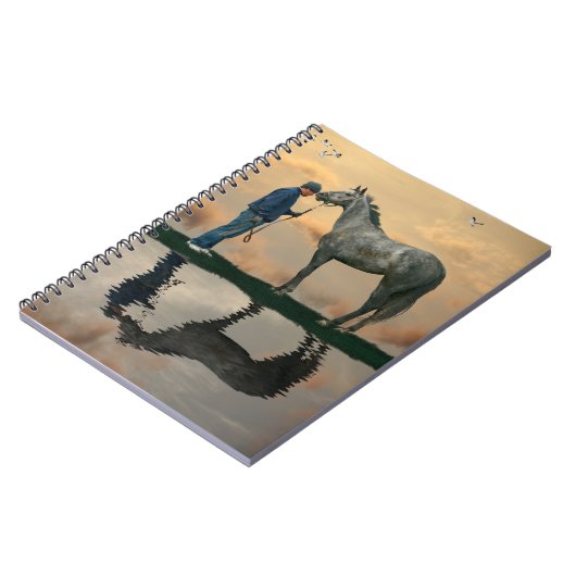 Graupferd und Graupferd OTTB SpiralNotebook Notizblock (Linke Seite)