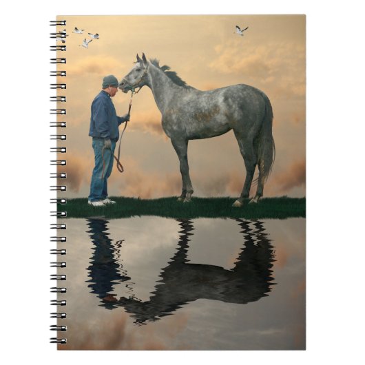 Graupferd und Graupferd OTTB SpiralNotebook Notizblock (Vorderseite)