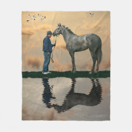 Graupferd und Groom OTTB Fleece Blanket