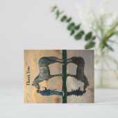 Graupferd und Groom OTTB Postkarte (Stehend Vorderseite)