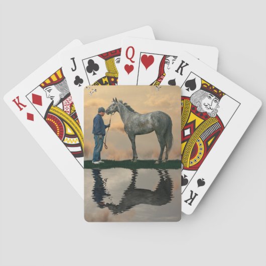 Graupferd und Groom OTTB Spielkarten (Rückseite)
