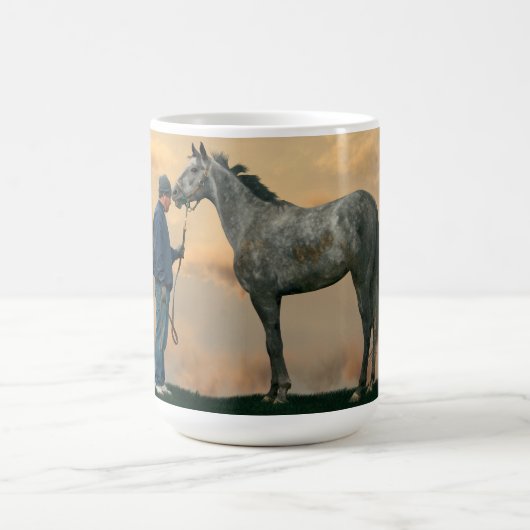 Graupferd und Groom OTTB Tasse (Mittel)