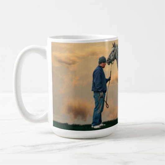 Graupferd und Groom OTTB Tasse (Links)